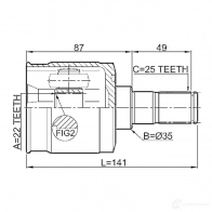 Шрус граната FEBEST 68F7B Q 1211getmt 4056111098074 3824089 - Изображение 2