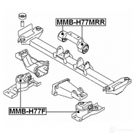 Подушка двигателя, опора FEBEST 1TM2E B3 3827545 mmbh77f 4056111106182 - Изображение 2