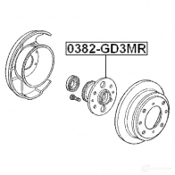Ступица колеса FEBEST 0382gd3mr L OG85L2 3822909 4056111042435 - Изображение 2