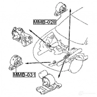 Подушка двигателя, опора FEBEST 4056111009087 ICE7 N mmb031 3827539 - Изображение 2