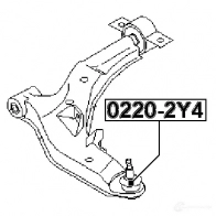 Шаровая опора FEBEST 02202y4 T HN7ZKU 4056111024097 3822073 - Изображение 2
