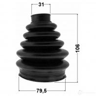 Пыльник шруса FEBEST 3824772 4056111096551 2117pfocii 3MAH 9LX - Изображение 2