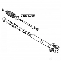 Осевой шарнир, рулевая тяга FEBEST 0422-L200 1440024013 0MY7I J - Изображение 2