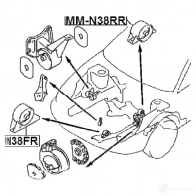 Подушка двигателя, опора FEBEST XE 8CPDH 4056111086934 3827512 mmn38rr - Изображение 2