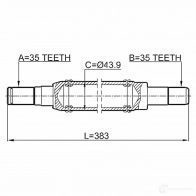 Приводной вал FEBEST 4056111124032 1424732403 2112monrh CP L3LK - Изображение 2