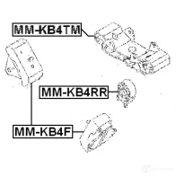 Подушка коробки передач МКПП FEBEST 3827509 mmkb4tm DV Y3UYZ 4056111096520 - Изображение 2