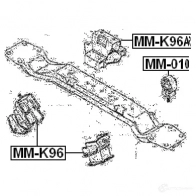 Подушка двигателя, опора FEBEST 3827506 B4 O0E1 mmk96ar 4056111015118 - Изображение 2