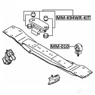 Подушка коробки передач МКПП FEBEST 1436947499 36 901 mmk94wrkit - Изображение 2