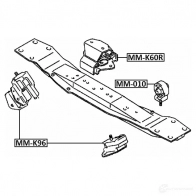 Подушка коробки передач МКПП FEBEST mmk60r 1436947505 26 OUG - Изображение 2