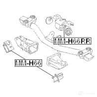 Подушка двигателя, опора FEBEST 4056111018591 3827504 mmh66rr UHK0 H - Изображение 2