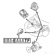 Подушка двигателя, опора FEBEST 03D0 N 3827491 mmea8atf 4056111045597 - Изображение 2