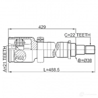 Шрус граната FEBEST 3824721 2111fusatrh 4056111103846 D 3YDV - Изображение 2