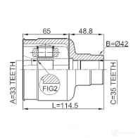 Шрус приводного вала, комплект FEBEST 3C VZF2L 2111gerh 436217158 4056111057729 - Изображение 2