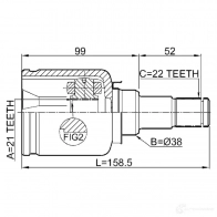 Шрус граната FEBEST 3824720 2111fusatlh 65 LZQ6I 4056111108087 - Изображение 2