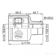 Шрус приводного вала, комплект FEBEST 1304425995 2111ge30rh 4056111056548 X 9HHQ - Изображение 2