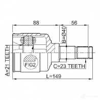 Шрус граната FEBEST 3824717 W82 8H 2111foclh 4056111044514 - Изображение 2