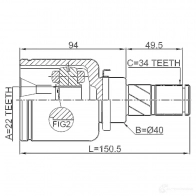Шрус граната FEBEST 2111cdhlh 3824715 TVKC 4 4056111108070 - Изображение 2