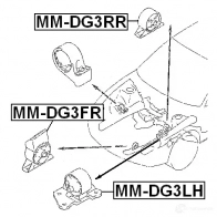 Подушка двигателя, опора FEBEST mmdg3fr 4056111028590 3827480 9JP IA1 - Изображение 2