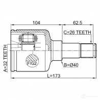 Шрус граната FEBEST 1270598990 8W2 04 4056111124155 2111cb4lh - Изображение 2
