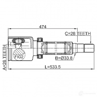 Шрус граната FEBEST 4056111124148 1270598974 2111ca2rh LU0 TSK - Изображение 2