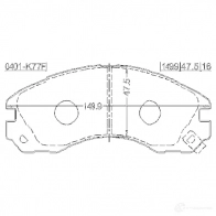 Тормозные колодки, комплект FEBEST 3822962 3 XCD5AH 0401k77f 4056111072487 - Изображение 2