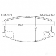 Тормозные колодки, комплект FEBEST 108151233 VUT NT 0401fef 4056111093406 - Изображение 2