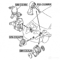 Подушка двигателя, опора FEBEST 3827454 mmcs2lh 4056111078694 XB6HQJ 8 - Изображение 2