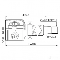 Шрус приводного вала, комплект FEBEST 2111awf21rh X8XD4 H5 4056111113265 1270598956 - Изображение 2