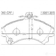 Тормозные колодки, комплект FEBEST 4056111092867 0401daf 3822958 CWS9 Q - Изображение 2