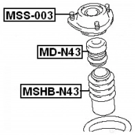 Отбойник амортизатора FEBEST mdn43 RM EQ25 3827406 4056111017464 - Изображение 2