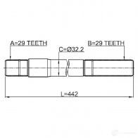 Приводной вал FEBEST 4056111113425 3824592 2012grchrh C Z0F1 - Изображение 2