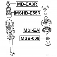Отбойник амортизатора FEBEST mdea3r 4056111022383 7MNQ BP 3827404 - Изображение 2