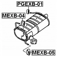 Резинка глушителя FEBEST H WZ1P 4056111069395 3827436 mexb05 - Изображение 2