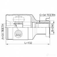 Шрус приводного вала, комплект FEBEST HN YB6D 3824590 2011maglh 4056111087009 - Изображение 2