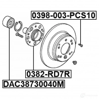 Болты рычага подвески FEBEST 1437400904 0398003pcs10 XU DJ3 - Изображение 2