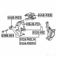 Болты рычага подвески FEBEST 1437400876 XUK 2V5 0398001 - Изображение 2