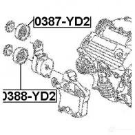Обводной ролик приводного ремня FEBEST 3822952 4056111063096 O2Q GWZ 0388yd2 - Изображение 2