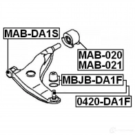 Сайлентблок FEBEST mabda1s 4056111026060 3827344 DCZ LX - Изображение 2