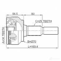 Шрус приводного вала, комплект FEBEST 3824584 VEYJB G 4056111098616 2010grch - Изображение 2