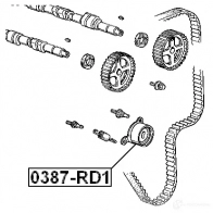 Натяжной ролик ГРМ FEBEST 3822942 4056111060811 0387rd1 Z OY9V - Изображение 2