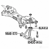 Сайлентблок FEBEST GC1 WNPJ 1270608872 4056111120331 maba03ab - Изображение 2