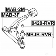 Сайлентблок FEBEST mab3f OX IIPV 3827329 4056111023243 - Изображение 2