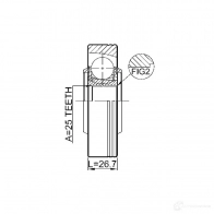 Шрус приводного вала, комплект FEBEST 1424770109 5OSZ UT2 1911x1shar 4056111129471 - Изображение 2