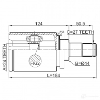 Шрус приводного вала, комплект FEBEST RUQQ 1 1911f30lh 4056111113234 3824519 - Изображение 2
