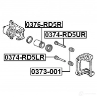 Направляющий болт тормозного суппорта FEBEST 4056111061290 6LW 5O9 0374rd5ur 3822857 - Изображение 2