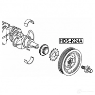 Шкив коленвала FEBEST 4056111111742 1270606728 hdsk24a QH UMZIV - Изображение 2
