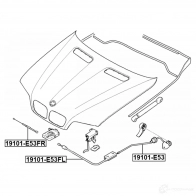 Тросик замка капота FEBEST RKGLL R 19101-E53FR 1440023150 - Изображение 2