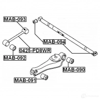Сайлентблок FEBEST WG1G7 D9 3827262 4056111024523 mab094 - Изображение 2