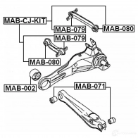 Сайлентблок FEBEST mab079 3827246 RP PRDZ1 4056111008813 - Изображение 2