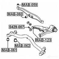 Сайлентблок FEBEST LWQ 2N0A 4056111004198 3827230 mab059 - Изображение 2